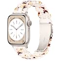 Lightweight Resin Band For Apple Watch Series 11 10 9 8 7 6 5 4 3 2 1 SE 3 2 Ultra 3 2, Fashion Adjustable Replacement Strap for iWatch Bands 38mm 40mm 41mm 42mm 44mm 45mm 46mm 49mm for Women Men