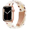 Lightweight Resin Band For Apple Watch Series 12 11 10 9 8 7 6 5 4 3 2 1 SE 3 2 Ultra 4 3 2, Fashion Adjustable Replacement Strap for iWatch Bands 38mm 40mm 41mm 42mm 44mm 45mm 46mm 49mm for Women Men