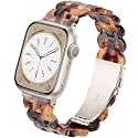 Lightweight Resin Band For Apple Watch Series 12 11 10 9 8 7 6 5 4 3 2 1 SE 3 2 Ultra 4 3 2, Fashion Adjustable Replacement Strap for iWatch Bands 38mm 40mm 41mm 42mm 44mm 45mm 46mm 49mm for Women Men