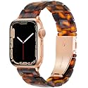 Lightweight Resin Band For Apple Watch Series 12 11 10 9 8 7 6 5 4 3 2 1 SE 3 2 Ultra 4 3 2, Fashion Adjustable Replacement Strap for iWatch Bands 38mm 40mm 41mm 42mm 44mm 45mm 46mm 49mm for Women Men