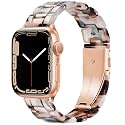 Lightweight Resin Band For Apple Watch Series 11 10 9 8 7 6 5 4 3 2 1 SE 3 2 Ultra 3 2, Fashion Adjustable Replacement Strap for iWatch Bands 38mm 40mm 41mm 42mm 44mm 45mm 46mm 49mm for Women Men