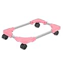 Liitrton Mobile CPU Stand Adjustable PC Stand Fits Most PC Towers, Pink