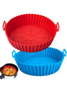 LIJIE 2 Round Silicon Air Fryer Tray
