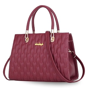 LIKE STYLE Quilted PU Rexine Handbag with