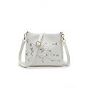 LIKE STYLE Womens Floral Embroidered PU Sling
