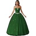 Likedpage Strapless Ball Gown with Colorful Rhinestones