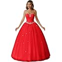 Likedpage Strapless Ball Gown with Colorful Rhinestones