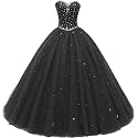 Likedpage Women's Sweetheart Ball Gown Tulle Quinceanera Dresses Prom Dress