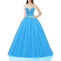 Likedpage Women's Sweetheart Ball Gown Tulle Quinceanera Dresses Prom Dress