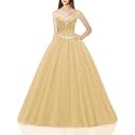 Likedpage Women's Sweetheart Ball Gown Tulle Quinceanera Dresses Prom Dress