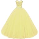 Likedpage Women's Sweetheart Ball Gown Tulle Quinceanera Dresses Prom Dress
