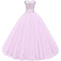 Likedpage Women's Sweetheart Ball Gown Tulle Quinceanera Dresses Prom Dress
