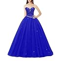 Likedpage Women's Sweetheart Ball Gown Tulle Quinceanera Dresses Prom Dress