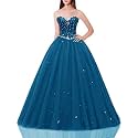 Likedpage Women's Sweetheart Ball Gown Tulle Quinceanera Dresses Prom Dress