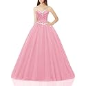 Likedpage Women's Sweetheart Ball Gown Tulle Quinceanera Dresses Prom Dress