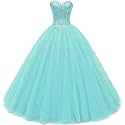 Likedpage Women's Sweetheart Ball Gown Tulle Quinceanera Dresses Prom Dress