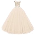 Likedpage Women's Sweetheart Ball Gown Tulle Quinceanera Dresses Prom Dress