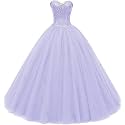 Likedpage Women's Sweetheart Ball Gown Tulle Quinceanera Dresses Prom Dress