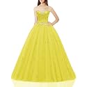 Likedpage Women's Sweetheart Ball Gown Tulle Quinceanera Dresses Prom Dress