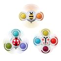 LiKee Strong Suction Cup Fidget Rotating Sensory Bath Toys for Baby 10+ Months (Insect)