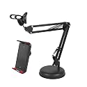 LikeStar® Adjustable Gooseneck Mobile Phone Stand for Desk, Live Stream, Vlogging, & Video Recording - Universal Clamp Mount for Table, Bed, Kitchen
