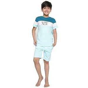 lil tomatoes boys 100 cotton night suit  summer t-shirt amp shorts sleepwear set  soft amp breathable  716 years