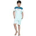 Li’l Tomatoes Boys 100% Cotton Night Suit | Summer T-Shirt &amp; Shorts Sleepwear Set | Soft &amp; Breathable | 7–16 Years