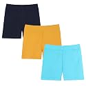 Lilax Girls' Basic Solid Soft Dance Short for Gymnastics or Under Skirts