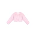 Girls Cozy Faux Fur Bolero Shrug Long Sleeve Crew Neck Dress Coat