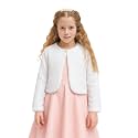 Girls Cozy Faux Fur Bolero Shrug Long Sleeve Crew Neck Dress Coat