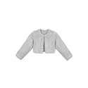 Girls Cozy Faux Fur Bolero Shrug Long Sleeve Crew Neck Dress Coat