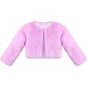 Lilax Girls Cozy Faux Fur Long Sleeve Crew Neck Dress Coat