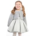 Lilax Girls Cozy Faux Fur Long Sleeve Crew Neck Dress Coat