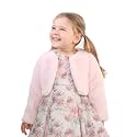 Lilax Girls Cozy Faux Fur Long Sleeve Crew Neck Dress Coat