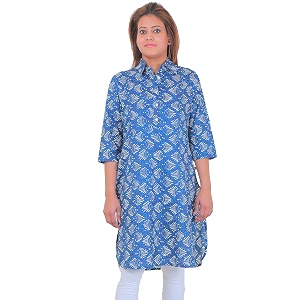 Lili Printed Womens Tunic Design High Low