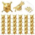 Liliaafar 30 Pcs Baseball Crossed Bat Chenille Lapel Pin Bulk, Gold, 1 Inch