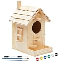 Liliful 1 Pack Wooden Bird House Kits for Kids, Modern Style