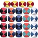 Liliful 24 Pcs Footbag Balls 2.56 Inch Juggling Toy,Multicolor,Vintage