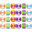 Liliful 24 Pcs Footbag Balls 2.56 Inch Juggling Toy,Rainbow,Macarons