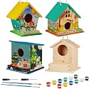 Liliful 4 Pack Bird House Kit for Kid, Wood DIY Birdhouse, Seasonal Style