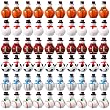 Liliful 60 Pcs Mini Snowman Christmas Miniatures for Crafts,Sport Style