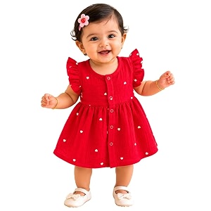 Lilimi Toddler Baby Girl Cotton Muslin Dress