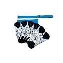 Lilind® 6 Pack Black Cloth Pads, Regular 9 inch 100% Cotton Reusable Menstrual Sanitary Napkins, Free Wet Bag, Complete Set, Zero Waste