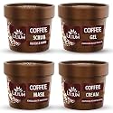 Lilium Coffee Facial Kit, 400g, 4 Step Deep Cleansing & Glowing Skin Moisture Lock With Age Defiance, Extra Glow & Fair Complexion, Oily & Dry Skin, Women & Men, Paraben & Sulfate Free, Pack Of 4