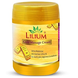 lilium herbal gold massage cream 900g anti-aging properties skin brightening skin firming improves blood circulation prevents with dryness amp gives golden glow to your skin suitable for all skin