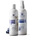 Lillian Ruff PRO Formula Berry Blue Brightening Dog Shampoo + Blueberry Waterless Dog Shampoo - Professional Whitening, Tear Stain Remover &amp; No-Rinse Hydrating Odor Control, Aloe+Coconut Oil, USA Made