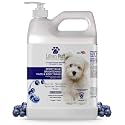 Lillian Ruff PRO Formula Berry Blue Brightening Pet Shampoo - Ultra-Hydrating Professional Whitening Dog Shampoo, Vivid Show-Quality Coat Enhancer, Tear Stain &amp; Odor Eliminator, Vitamin B5, 128oz+Pump