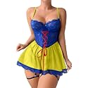 Lilosy Sexy Badydoll Lingerie Dress Women Outfits with Thong 3XS-6XL