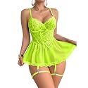 Lilosy Sexy Badydoll Lingerie Dress Women Outfits with Thong 3XS-6XL