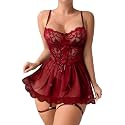 Lilosy Sexy Badydoll Lingerie Dress Women Outfits with Thong 3XS-6XL